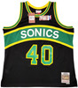 Seattle Supersonics Shawn Kemp Autographed Black Authentic Mitchell & Ness Hardwood Classics Swingman Jersey Size XXL "Reign Man" MCS Holo Stock #203431