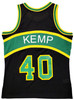 Seattle Supersonics Shawn Kemp Autographed Black Authentic Mitchell & Ness Hardwood Classics Swingman Jersey Size M Signed On Front "Reign Man" MCS Holo Stock #203433