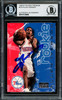 Allen Iverson Autographed 1996-97 Skybox Premium Rookie Card #216 Philadelphia 76ers Beckett BAS #14133846