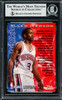 Allen Iverson Autographed 1996-97 Skybox Premium Rookie Card #216 Philadelphia 76ers Beckett BAS #14133846