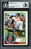 Tony Gwynn Autographed 1983 Topps Rookie Card #482 San Diego Padres Beckett BAS #14131992