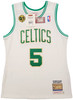Boston Celtics Kevin Garnett Autographed White & Gold Authentic Mitchell & Ness Hardwood Classics 2008 Jersey Size M Beckett BAS QR Stock #203553