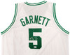 Boston Celtics Kevin Garnett Autographed White Jersey Beckett BAS QR Stock #203547