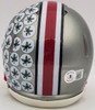Denzel Burke Autographed Ohio State Buckeyes Flash Gray Speed Mini Helmet Beckett BAS QR Stock #203891