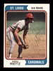 Ken Reitz Autographed 1974 Topps Card #372 St. Louis Cardinals SKU #204368