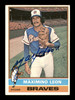 Maximino Leon Autographed 1976 Topps Card #576 Atlanta Braves SKU #204929