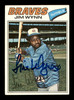 Jim Wynn Autographed 1977 Topps Card #165 Atlanta Braves SKU #205043