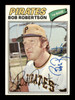 Bob Robertson Autographed 1977 Topps Card #176 Pittsburgh Pirates SKU #205050