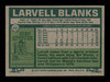 Larvell Blanks Autographed 1977 Topps Card #441 Cleveland Indians SKU #205177