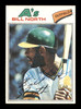 Bill North Autographed 1977 Topps Card #551 Oakland A's SKU #205204