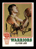 Clyde Lee Autographed 1973-74 Topps Card #143 Golden State Warriors SKU #205318