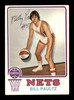 Billy Paultz Autographed 1973-74 Topps Card #216 New York Nets SKU #205321