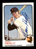 Fran Healy Autographed 1973 Topps Card #361 San Francisco Giants SKU #204311