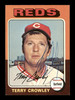 Terry Crowley Autographed 1975 Topps Card #447 Cincinnati Reds SKU #204470