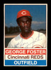 George Foster Autographed 1976 Hostess Card #106 Cincinnati Reds SKU #205288