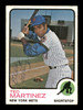 Ted Martinez Autographed 1973 Topps Card #161 New York Mets SKU #204281