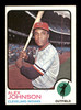 Alex Johnson Autographed 1973 Topps Card #425 Cleveland Indians SKU #204335