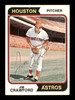 Jim Crawford Autographed 1974 Topps Card #279 Houston Astros SKU #204359