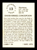 Dave Concepcion Autographed 1975 SSPC Card #34 Cincinnati Reds "To John" SKU #204798