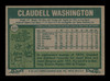 Claudell Washington Autographed 1977 Topps Card #405 Oakland A's SKU #205156