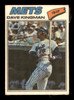 Dave Kingman Autographed 1977 Topps Stickers Card #24 New York Mets SKU #204964