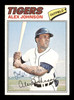 Alex Johnson Autographed 1977 Topps Card #637 Detroit Tigers SKU #205239