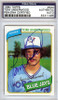 Tom Underwood Autographed 1980 Topps Card #324 Toronto Blue Jays PSA/DNA #83311486