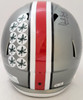 Archie Griffin, Eddie George & Troy Smith Autographed Ohio State Buckeyes Flash Gray Full Size Replica Speed Helmet "Heisman" Beckett BAS QR Stock #203900