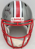 Archie Griffin, Eddie George & Troy Smith Autographed Ohio State Buckeyes Flash Gray Full Size Replica Speed Helmet "Heisman" Beckett BAS QR Stock #203901