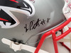 Kyle Pitts Autographed Atlanta Falcons Flash Gray Full Size Authentic Speed Helmet "1st Rookie TE 1000 yds" Beckett BAS QR Stock #205675