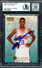 Allen Iverson Autographed 1996-97 Skybox Premium Rookie Card #85 Philadelphia 76ers Auto Grade Gem Mint 10 Beckett BAS Stock #205772