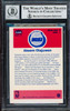 Hakeem Olajuwon Autographed 1986-87 Fleer Stickers Rookie Card #9 Houston Rockets Auto Grade Gem Mint 10 Beckett BAS #14127432