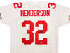 Ohio State Buckeyes TreVeyon Henderson Autographed White Jersey Beckett BAS QR Stock #206000