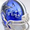 Ezekiel Elliott Autographed Dallas Cowboys Flash Blue Speed Mini Helmet Beckett BAS #WT81540