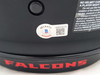 Drake London Autographed Atlanta Falcons Eclipse Black Full Size Authentic Speed Helmet Beckett BAS QR Stock #206123