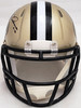 Chris Olave Autographed New Orleans Saints Gold Speed Mini Helmet Beckett BAS QR Stock #206047