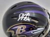 David Ojabo Autographed Baltimore Ravens Black Speed Mini Helmet Beckett BAS QR Stock #206132