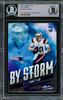 Mac Jones Autographed 2021 Panini Absolute By Storm Rookie Card #BST-9 New England Patriots Beckett BAS #14231896