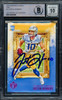 Justin Herbert Autographed 2020 Panini Chronicles Gridiron Kings Pink Rookie Card #GK-3 Los Angeles Chargers Auto Grade Gem Mint 10 Beckett BAS #14243208