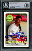 Juan Soto Autographed 2018 Topps Heritage Rookie Card #502 New York Yankees Beckett BAS Stock #206609