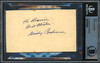 Mickey Cochrane Autographed 3"x5" Government Postcard Detroit Tigers "To Barrie" (Trimmed Down) Beckett BAS #14232625