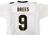 New Orleans Saints Drew Brees Autographed White Jersey Beckett BAS Witness Stock #207227
