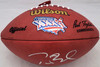 Tom Brady Autographed New England Patriots NFL Leather Super Bowl XXXV Logo Football Fanatics Holo #AA0112376
