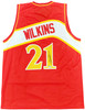 Atlanta Hawks Dominique Wilkins Autographed Red Jersey Beckett BAS Witness Stock #207966