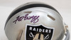 Fred Biletnikoff Autographed Oakland Raiders Flash Gray Speed Mini Helmet Beckett BAS Witness Stock #208233