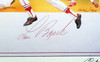 Rickey Henderson & Lou Brock Autographed Framed 18x24 Lithograph Photo With Artist Proof #34/938 Beckett BAS #AB72654