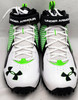 Russell Wilson Autographed White & Green Turf Under Armor Spine Fierce Cleats Seattle Seahawks Size 12.5 RW Holo #42135