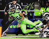 Tyler Lockett Autographed 16x20 Photo Seattle Seahawks Color Rush Green Jerseys MCS Holo Stock #209202
