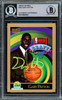 Gary Payton Autographed 1990-91 Skybox Rookie Card #365 Seattle Supersonics Beckett BAS Stock #209778
