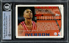 Allen Iverson Autographed 1996-97 Topps Rookie Card #171 Philadelphia 76ers Beckett BAS Stock #209780